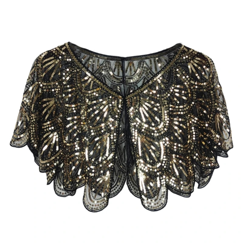 Sequins Lace Shawls Palaces Styles Women Shawls Sunscreen Hollows Out Cloak Tippet For Ladies Shawls Stylish Layering Women's