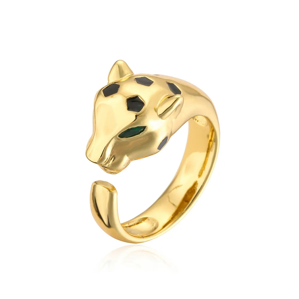 Fashion Full CZ Inlaid Animal Ring Opening Personality Unisex Ring Party Jewelry Gift Dropshipping