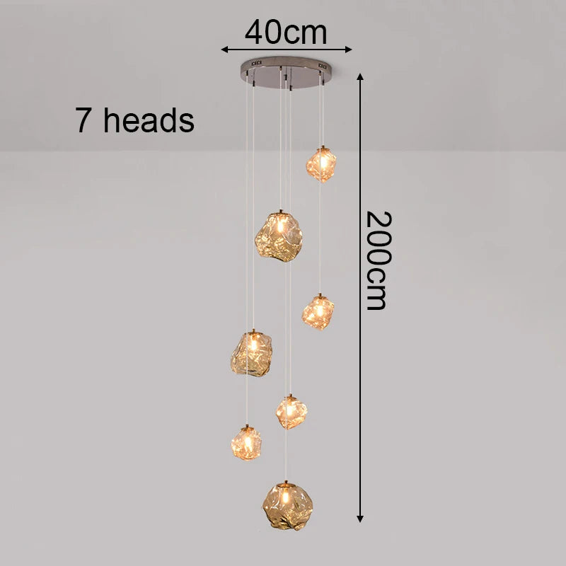 Modern Stair chandelier Pendant lights indoor lighting Ceiling lamp hanging light led Chandeliers for living room indoor lightin