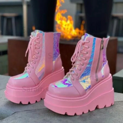 Fashion Thick Soled Woman Boots 2025 Autumn New Breathable Women's Shoes Comfort Anti Slip Women's Ankle Boots Zapatos De Mujer