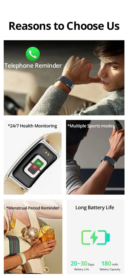 Men Smart Watch ECG Health Blood Pressure Sleep Monitor Fall Detection Bluetooth Smart Bracelet Women Sport Band Fitness Tracker