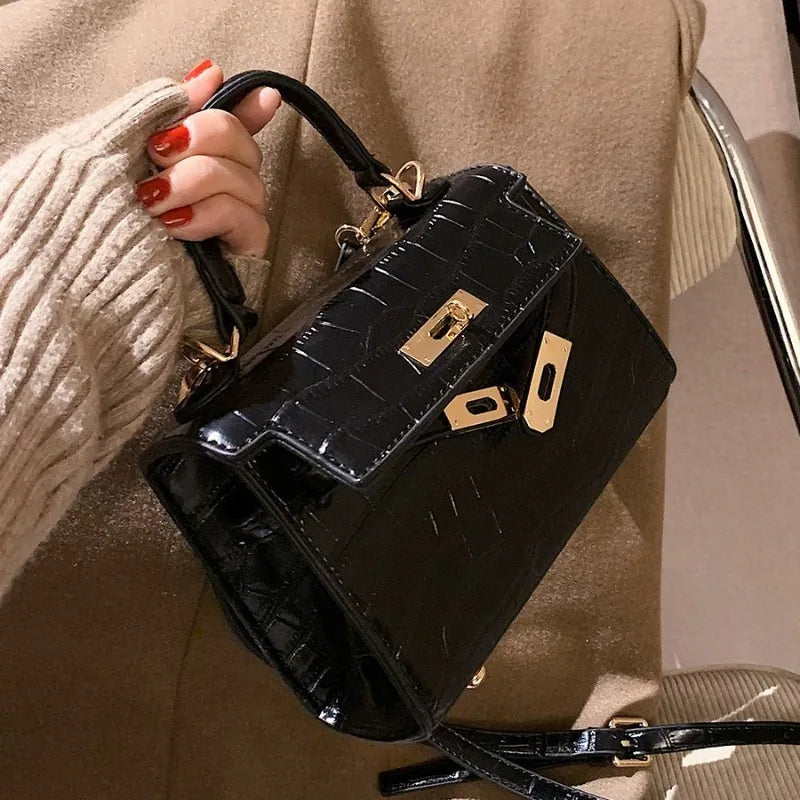 Black Super Hot Stylish Small Bag for Women - 2025 New Autumn/Winter High-End Luxury Minimalist Crossbody Square Bag