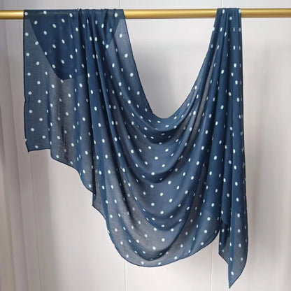 New Polka Dot Modal Hijab Double-sided Print Hijabs for Women Scarf Head Wrap for Women Muslim Fashion Hijab Scarf Islam Ramadan