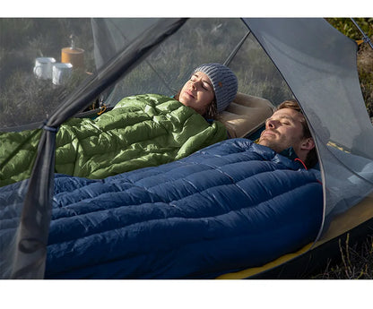 Naturehike Ultralight Backpacking Duck Down Sleeping Bag for Adults Warm Splicable Double Quilt 2 Person Sleeping Bags for Hiking Camping 3 Seasons