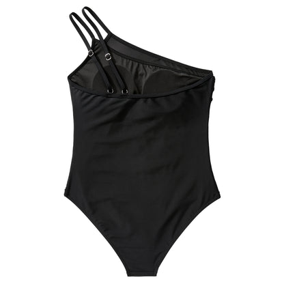 One-shoulder One-piece Swimsuit For Women Patchwork Swimsuit Push Up Bikini Swimwear Summer Beach Bathing Suit 2026 New
