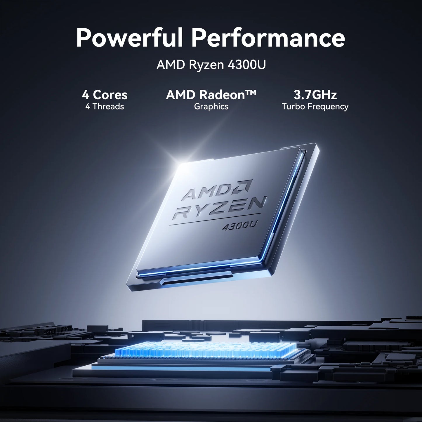 18.5" Laptop 16GB RAM 512GB SATA SSD AMD Ryzen 3 4300U Laptop Computer 1080 FHD Display for Business&Students 7000Mah Battery