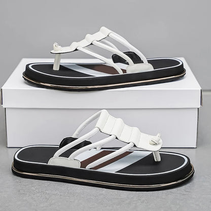 Stylish Summer Slippers for Men Outdoor Soft Sole Slides Leisure Walk Male Flip Flops Mens Casual Beach Shoes Sandals Sandalias