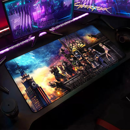 Extended Mouse Pad Anime Black Desk Mat PC K-kingdom H-hearts Keyboard Pad Laptop Gaming Accessories Table Play Mat XXL Mousepad
