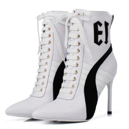 Olomm Handmade Women Winter Ankle Boots Cow Leather Sexy Thin High Heel Boots Pointed Toe Office Women Shoes US Size 3-9.5