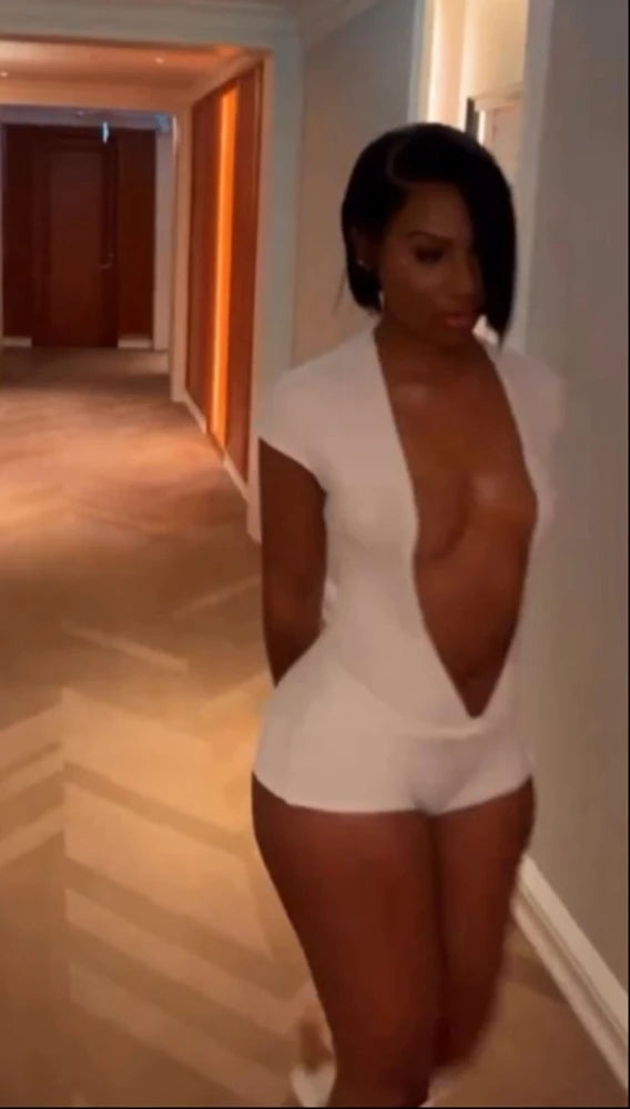 STYLISH LADY Sexy Deep V Plunge Bodysuit 2026 Summer Women Short Sleeve Stretchy Bodycon Short Jumpsuit Party Club Outfits
