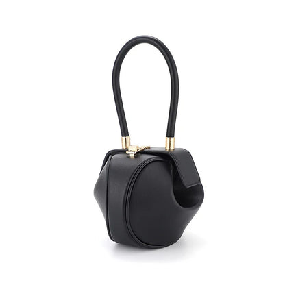 Round Ball Women's Handbag Brand Designer Bowling Bag PU Leather Mini Shoulder Bags Female Luxury Purse Fashion Armpit Bag