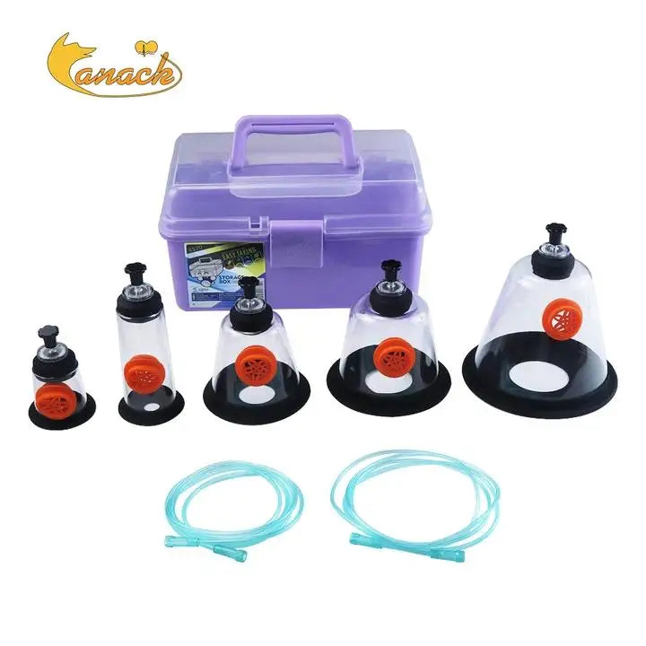 Canack Pet Oxygen Mask Kit Oxygen Inhalation Atomizing Mask for Cats and Dogs 5 Sizes Veterinary Clinic Supplies