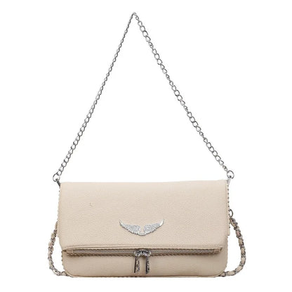 Fashionable Retro Ladies Chain-Shoulder Square Bag Luxury Textured Crossbody Shoulder Bag Women Handbags and Purses Underarm Bag