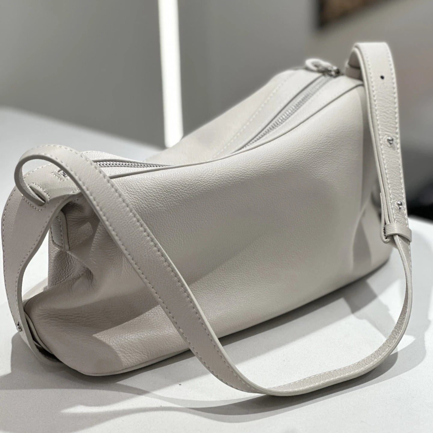 High Quality 2025 Luxury Cowhide Real Leather Crossbody Bowling Bag for Women - Ideal Commuter Bag & Ladies Gift
