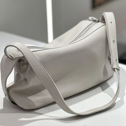 High Quality 2025 Luxury Cowhide Real Leather Crossbody Bowling Bag for Women - Ideal Commuter Bag & Ladies Gift
