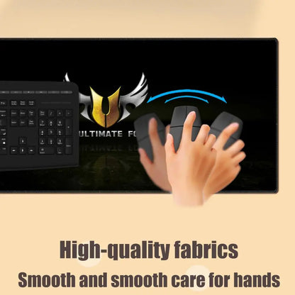 HYBXAXC Black TUF Gaming Mouse Pad XXL Gaming Accessories Office Gamer Keyboard DeskMat Non-Slip Laptop Notebook Rubber Mousepad