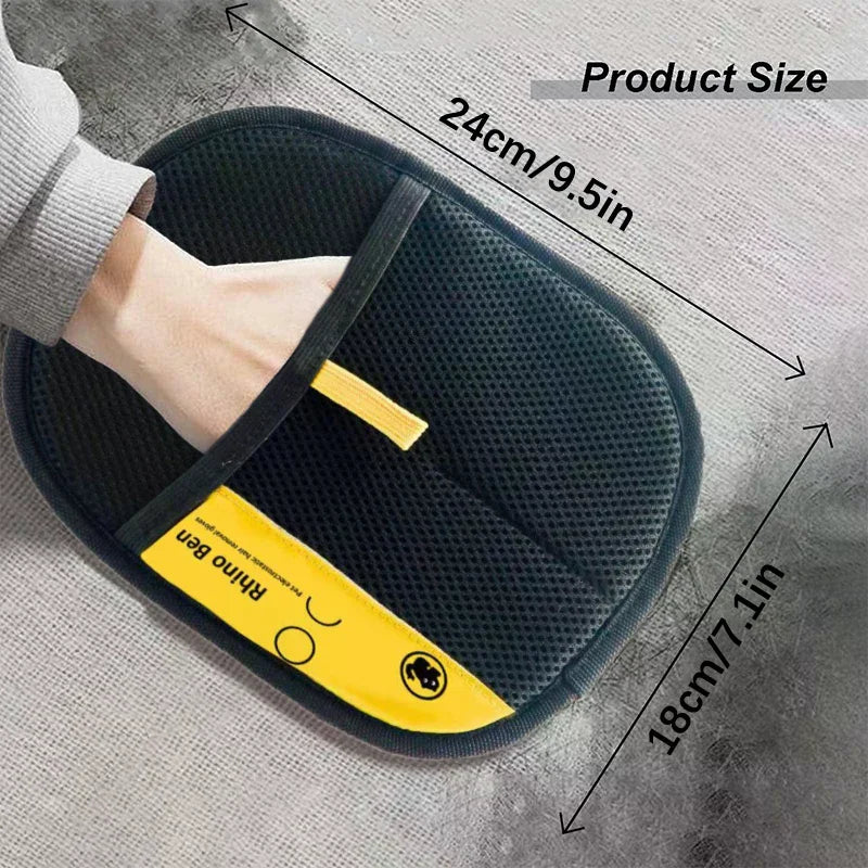 Pet Hair Removal Glove Upgraded Electrostatic Grooming Glove for Cat Dog Reusable Static Fur Remover Glove for Furniture Ca