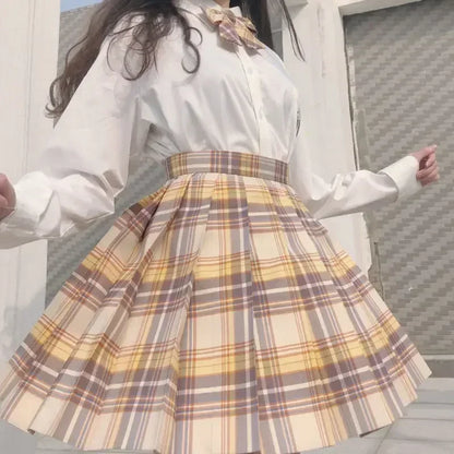 Japanese Bow Tie Skirt Set Student Pleated Skirt Jk Uniform Korean School Sexy Girl Preppy Style Seifuku Japanese School Uniform