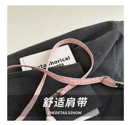 Fashion Luxury Women Embroidery Shoulder Bag Nylon Pearl Pendant Bucket Bag Versatile Handbag Retro Women Crossbody Bags сумка