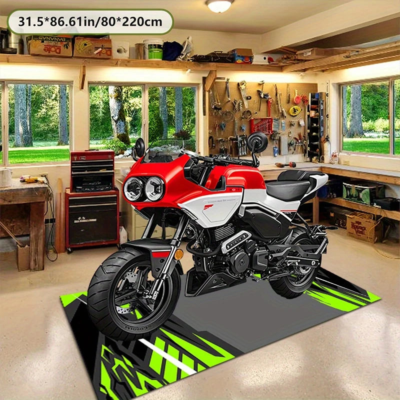 VIKAMA motorcycle garage floor mat display mat non-slip greasy carpet motorcycle enthusiast studio home decoration