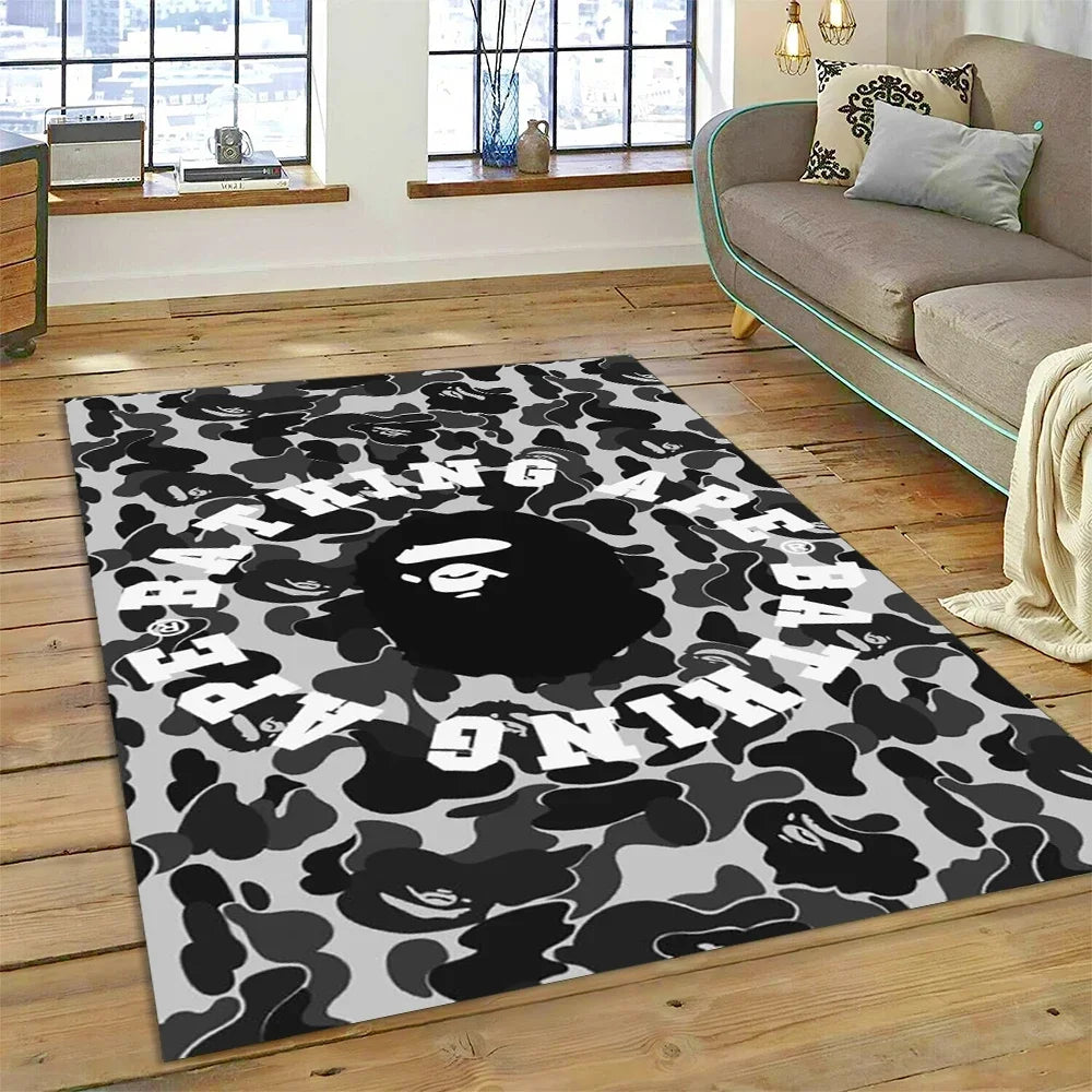 3D Printing B-BAPE Fashion Carpet Rug for Bedroom Living Room Home Sofa Decoration,Children Game Large Decor Floor Mat Gift