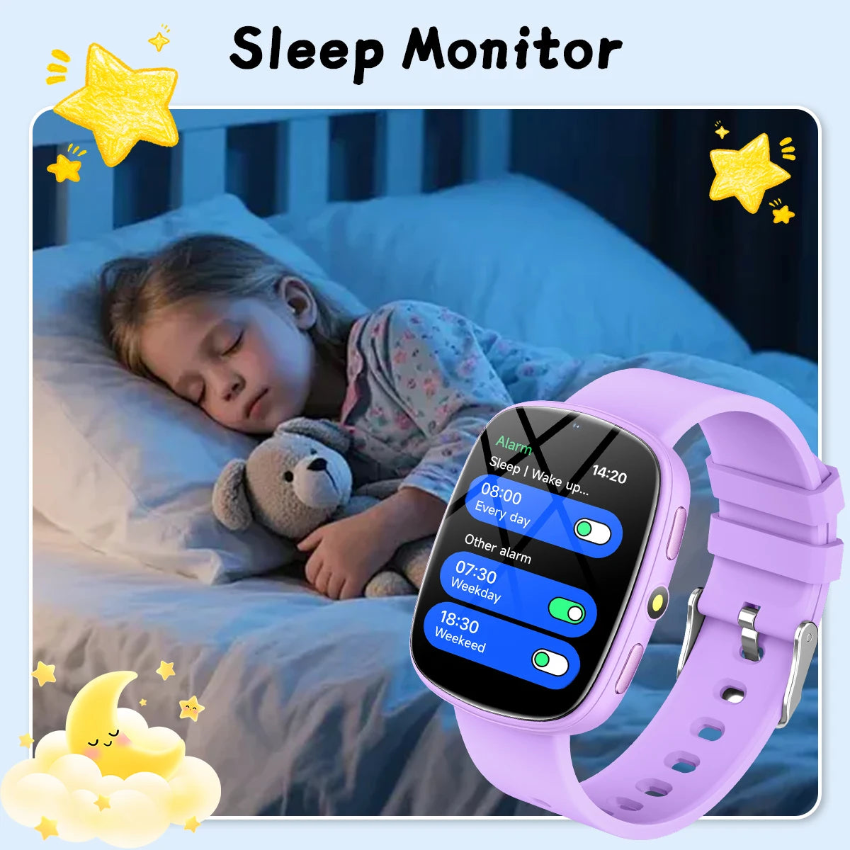 NEW Smart Watch for Children Touch Screen Camera Control 260mAh Long Battery Flashlight 22 Games Learn Partners Boys Girls Gifts