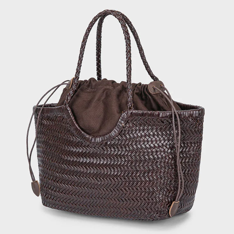 Handbags Women's Genuine Leather Shoulder Bag Weaving Casual Shopping Bag Vintage Big Tote Purse Cowhide Cross Hand Bags Lady