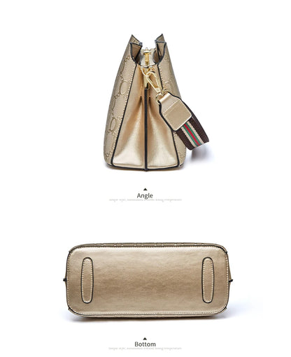 FOXER Cowhide Leather Women's Shoulder Bag Light Luxury Ladies Tote Bag Elegant Female Crossbody Bag Daily Commute Purse