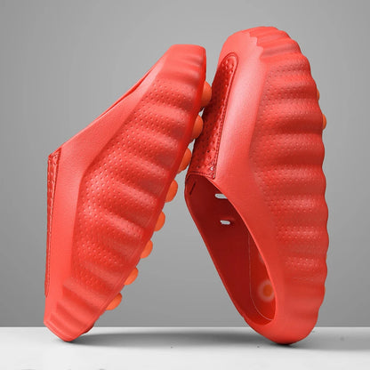 Men Slippers Thick Sole Slides Breathable EVA Slippers Shock Absorb Non Slip Woman Bathroom Beach Sandals Casual Footwear Unisex