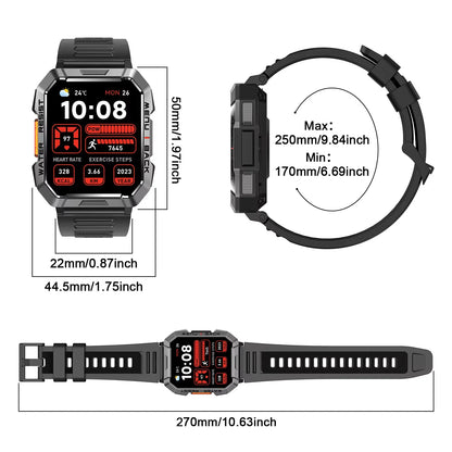 Blackview W60 Waterproof Smart Watch 2.01 inch HD Display 900mAh Large Battery Smartwatch Emergency Lighting Woman Man Watches