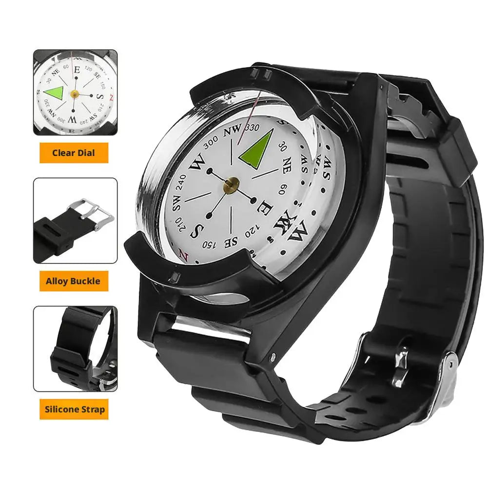 Portable Waterproof High Precision Wrist Watch Compass Teaching Aids Gift Compact Navigation Tool