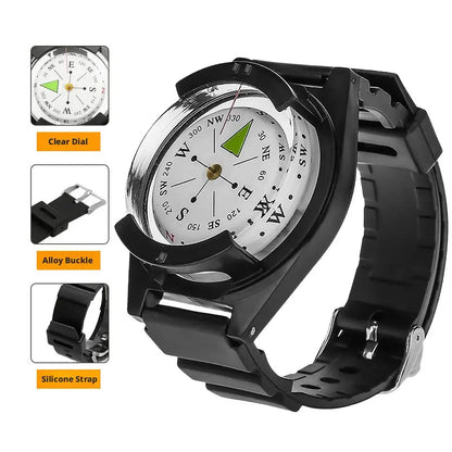 Portable Waterproof High Precision Wrist Watch Compass Teaching Aids Gift Compact Navigation Tool