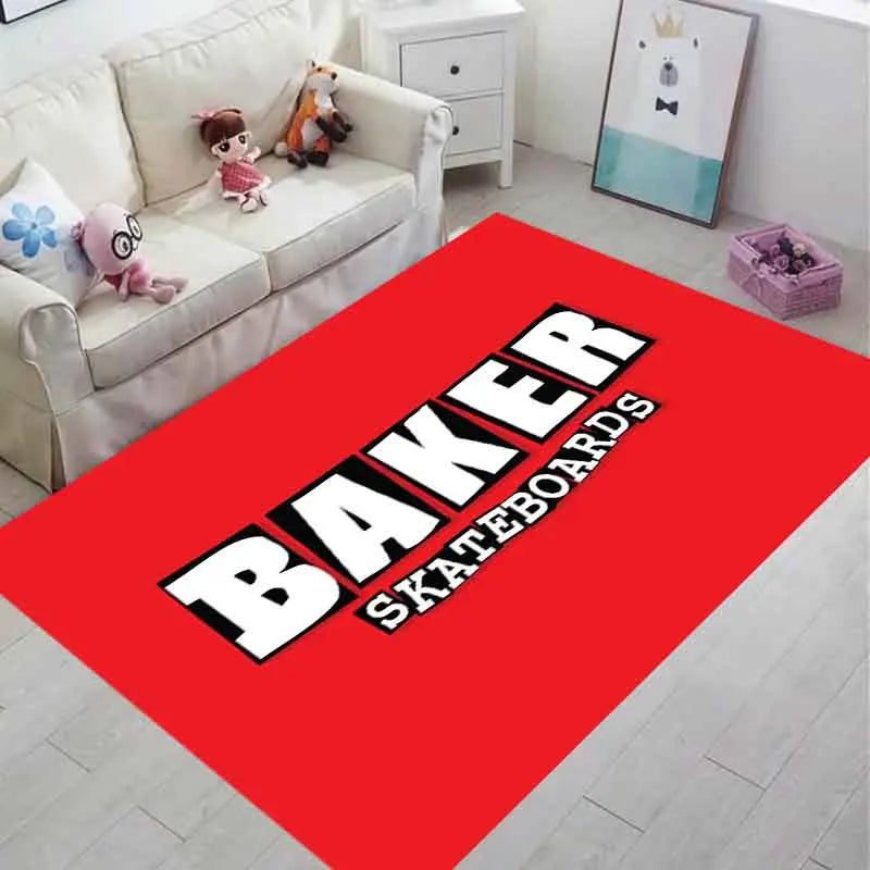 B-BAKERS Printed skateboards carpets Non-slip Multi Function Living Room Rugs Entrance Floor mat Home Kitchen Hallway Decor