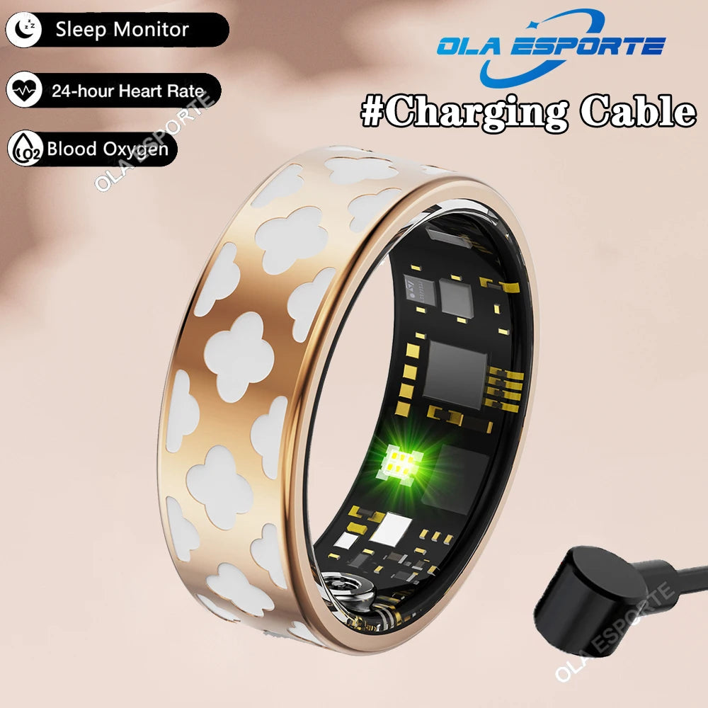 2026 New Women’s Smart Ring Heart Rate/Sleep/Blood Oxygen Monitoring Wireless Call Waterproof Smartring Birthday Holiday Gift