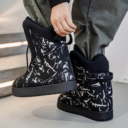 Mens Short Boots High Top Casual Shoes Outdoor Hiking Bare Boot Hiking Shoes Camouflage Oversized Mens Shoe Thick Sole Durable