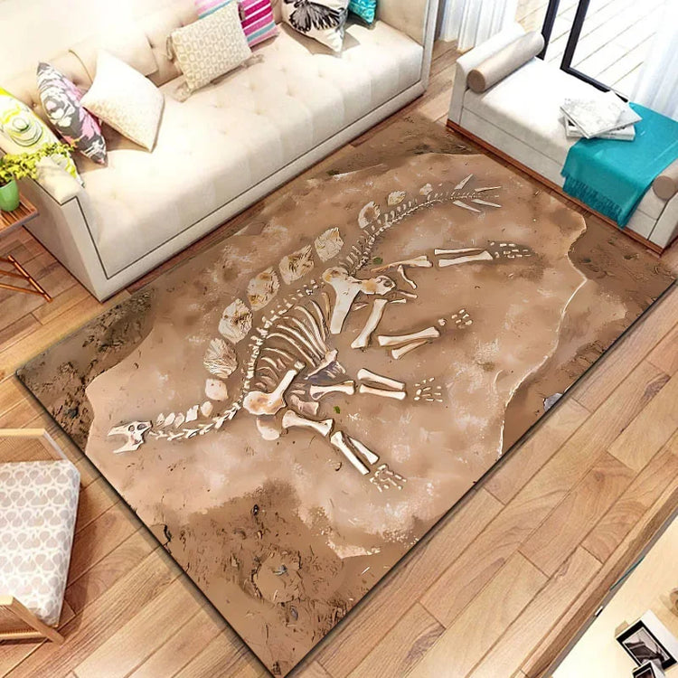 3D Dinosaur Fossil Art Pattern Rug Carpet for Living Room Bathroom Mat Creative Doormat Carpet for Bedroom Home Decor  Коврик