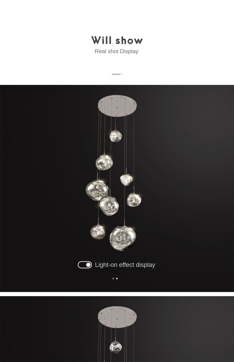 Creative Irregular Pendant Lights Modern LED Lighting Indoor Living Room Villa Hotel Loft Chandelier PVC Glass Lighting Fixtures