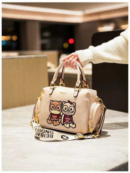 Fashion Luxury Brand Ladies Shoulder Bag Cartoon Bear Women's Crossbody Bag High Quality Tote Bag Waterproof Women's Hanbags