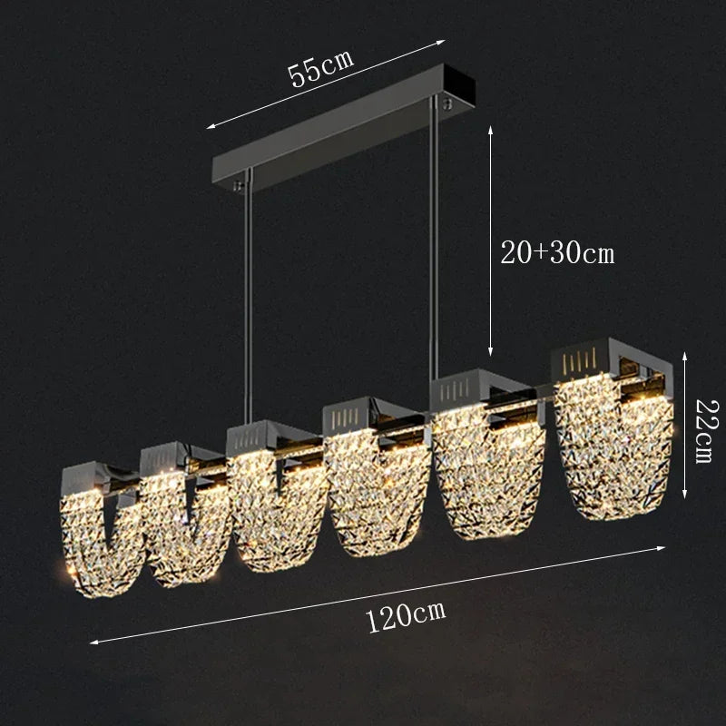 2025 New Home DecorationPendant Lights Luxury Crystal Living Room Chandelier Bedroom Pendant Lamp Ceiling Light  Indoor Lighting