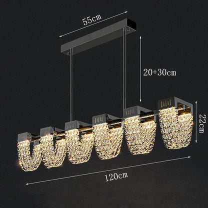 2025 New Home DecorationPendant Lights Luxury Crystal Living Room Chandelier Bedroom Pendant Lamp Ceiling Light  Indoor Lighting