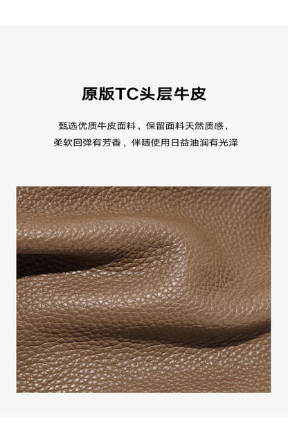 Women's Genuine Grade Cow Leather Handbags Luxury Designer Ladeis Shoulder Crossbody Bucket Bags for Woman Cowhide Underarm Bag