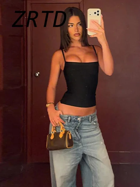 Sexy Women's Knit Ribbed Sling Tops Slim Sleeveless Backless Female Cropped Vest 2026 Spring Summer Lady Beach All-match Corset