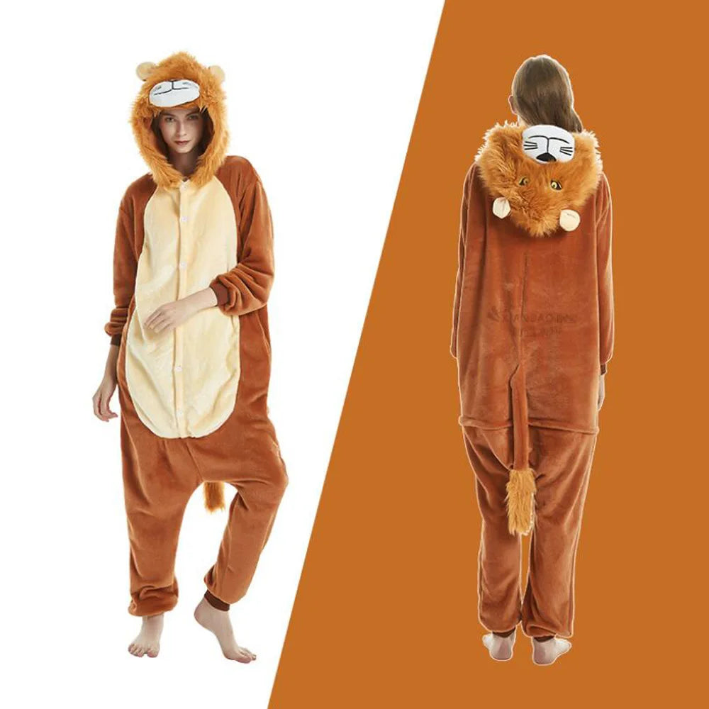 S M L XL Women One-piece Pajama Plush Flannel Jumpsuit Adult Winter Kigurumi Anime Onesies Halloween Unicorn Cosplay Costumes