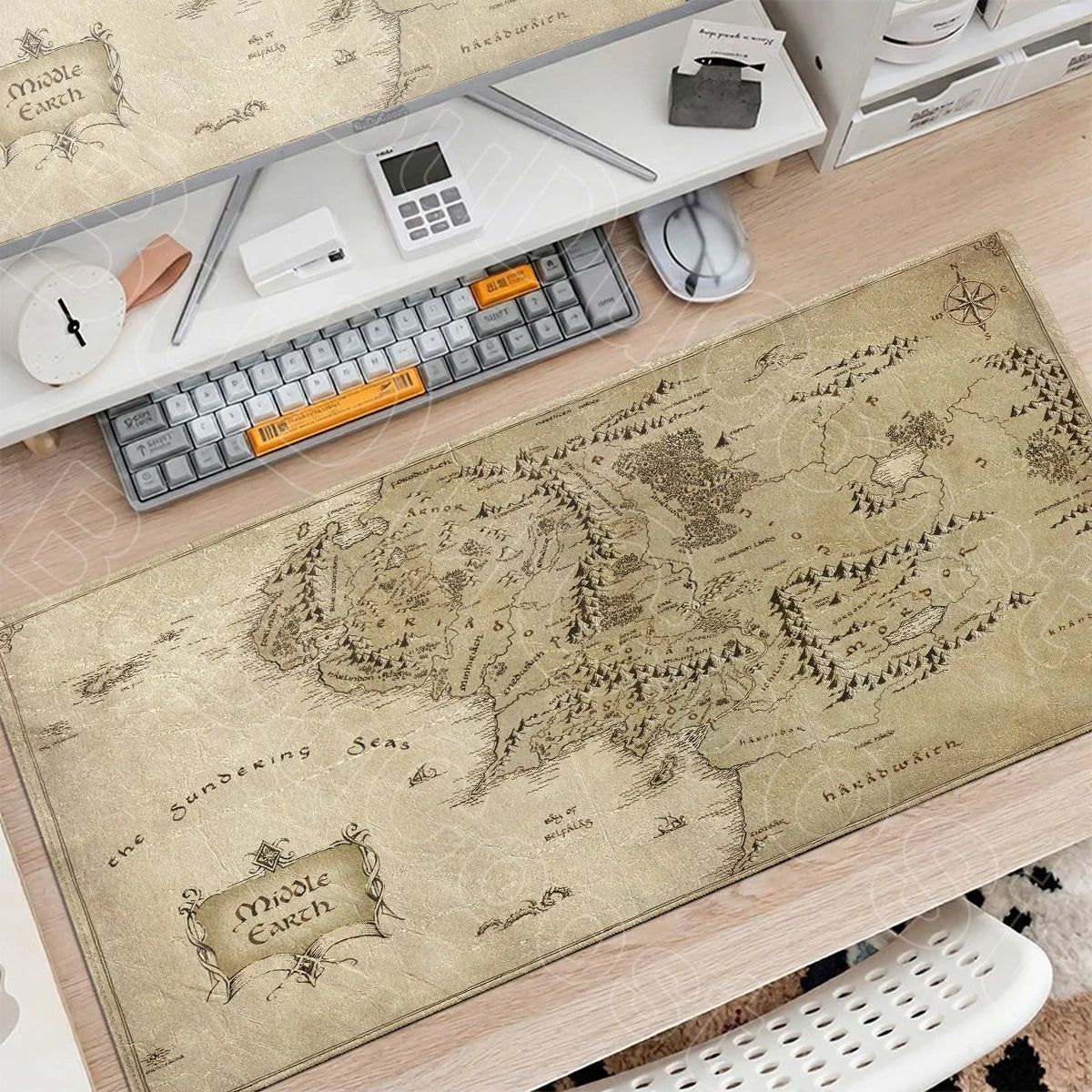 Washable Gaming Mouse Pad L-lord of the Rings PC Table Decoration Carpet XXL Gamer Stitch Edge Rubber Mice Mat Gadgets Keyboards