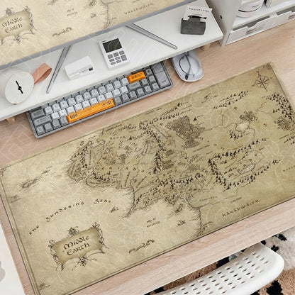 Washable Gaming Mouse Pad L-lord of the Rings PC Table Decoration Carpet XXL Gamer Stitch Edge Rubber Mice Mat Gadgets Keyboards