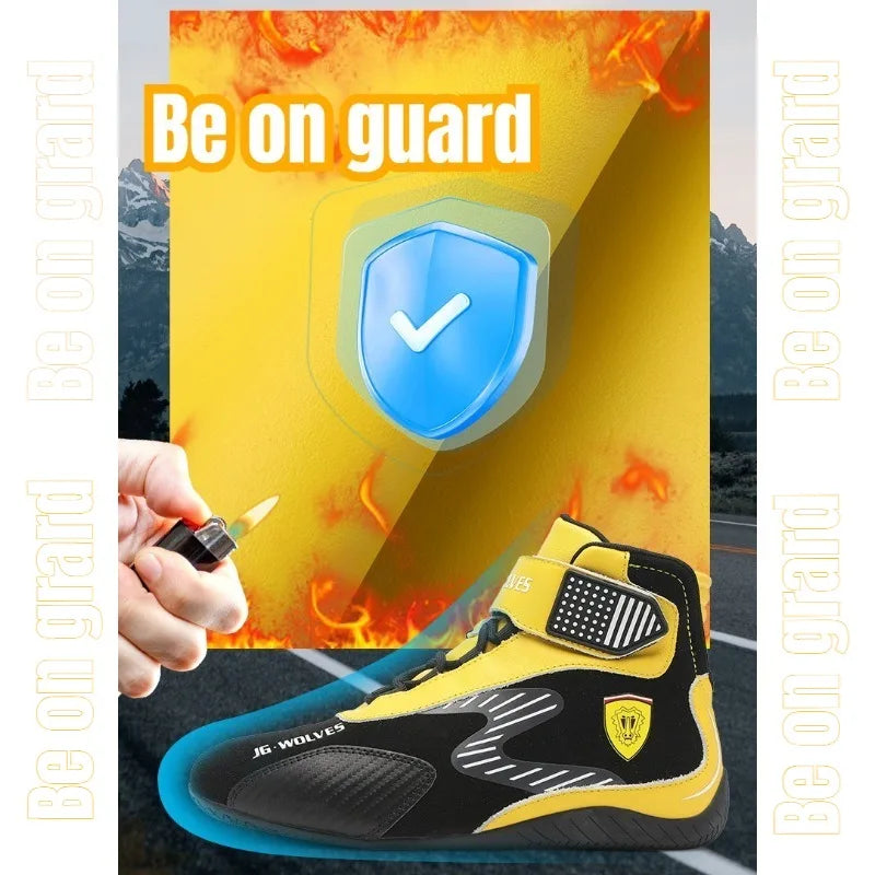 Car Motorcycle Racing Club Exercise Shoes Unisex Karting Shoes Hot High Quality Waterproof Go Karting Boots FIA Approved 35-45