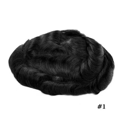 Front Swiss Lace Men's Capillary Prothesis Lace PU Man Toupee Human Hair Wigs Natural Hairline Indian Human Hair Wigs Natural