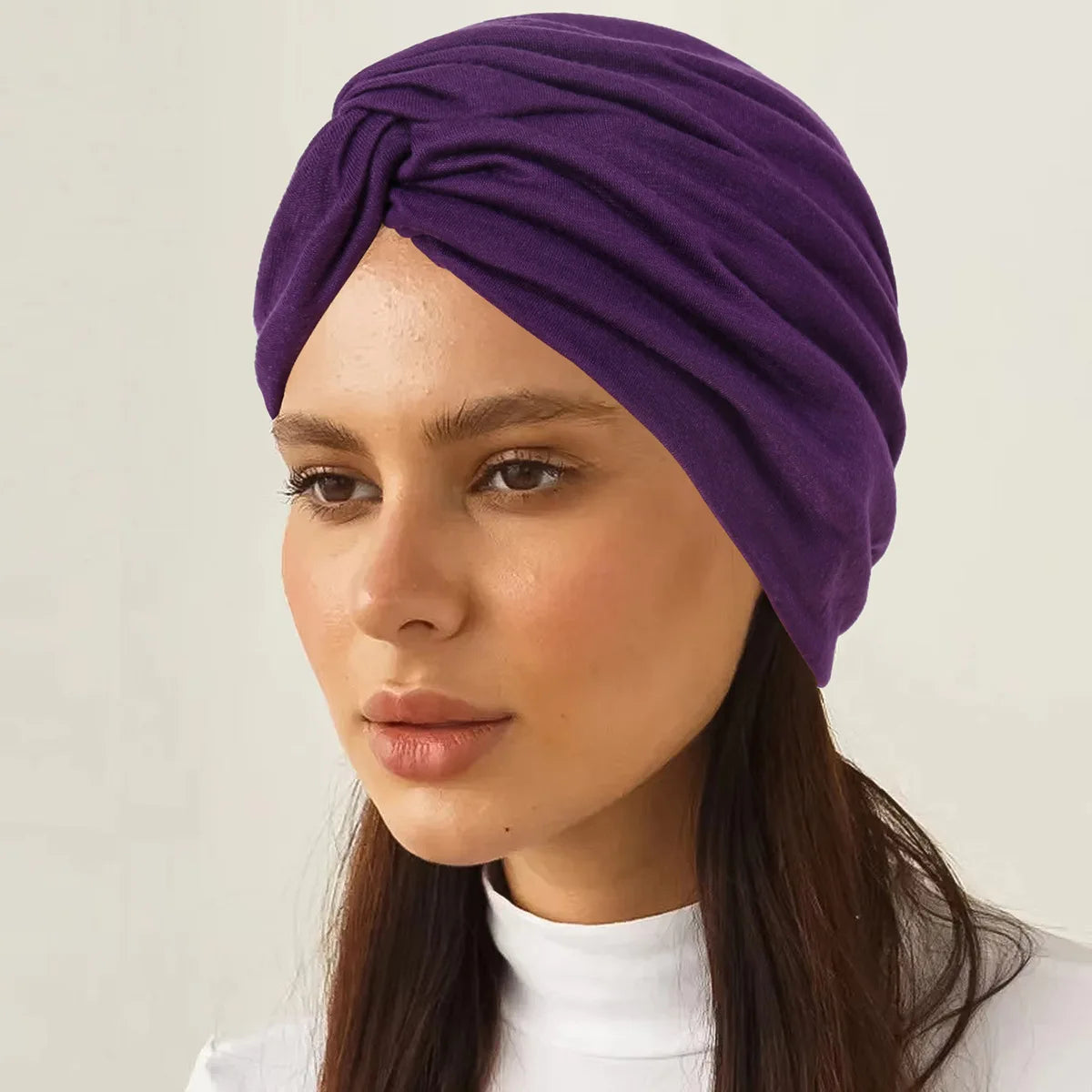 2026 New Soft Strech Ramadan Muslim Hijab Caps Fashion Headwear Women's Headscarf Solid Color Hair Care Turban Bonnet