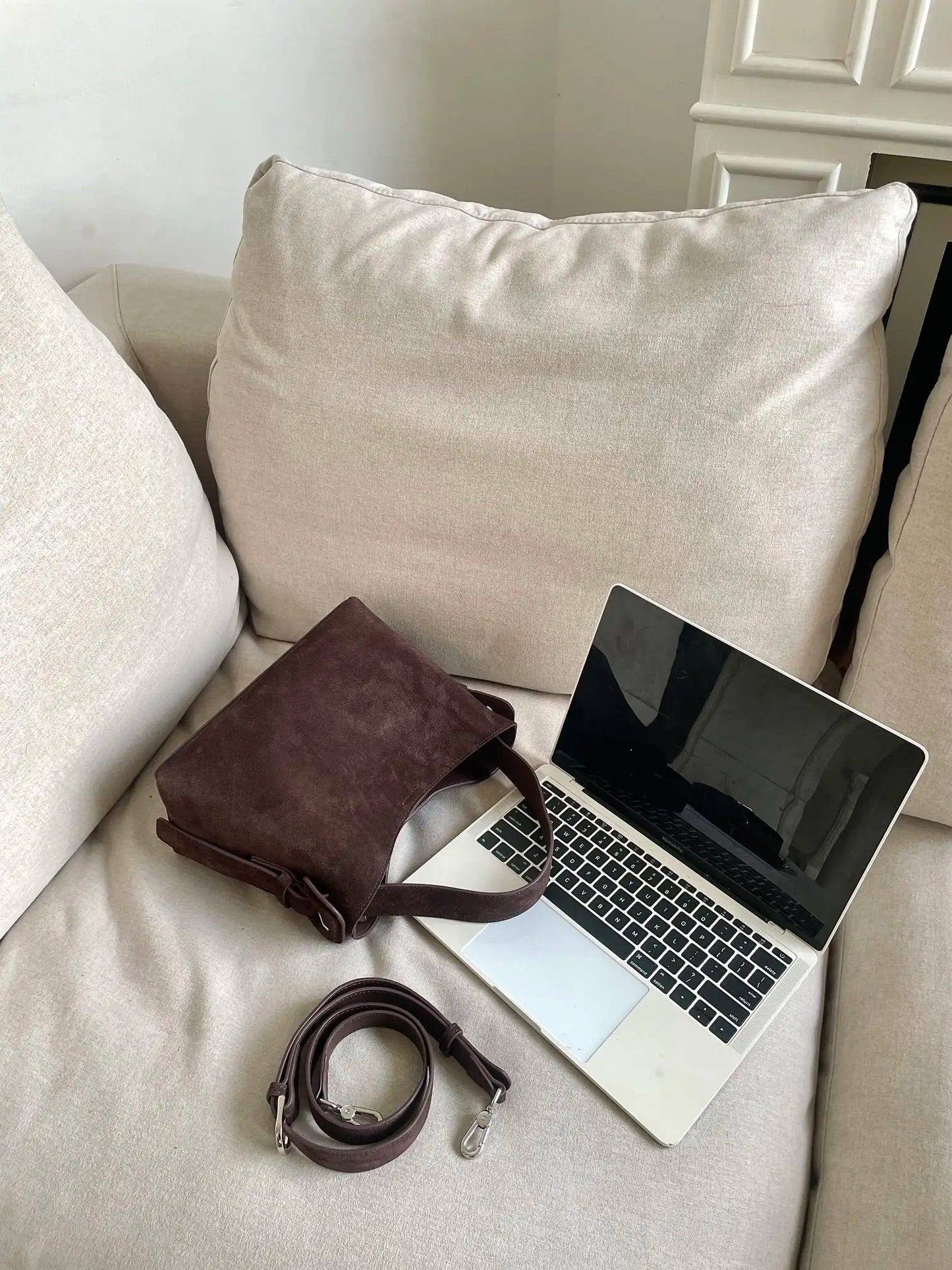 Suede Cowhide fashion ladeis shoulder cross brown bags luxury designer women coffe handbags angola red
