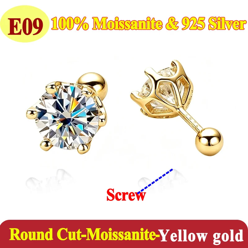 Luxury 0.5-3 Carats Marquise Heart Pear Moissanite Women Diamond Earring Stud 925 Sterling Silver Earrings for Women Jewelry New